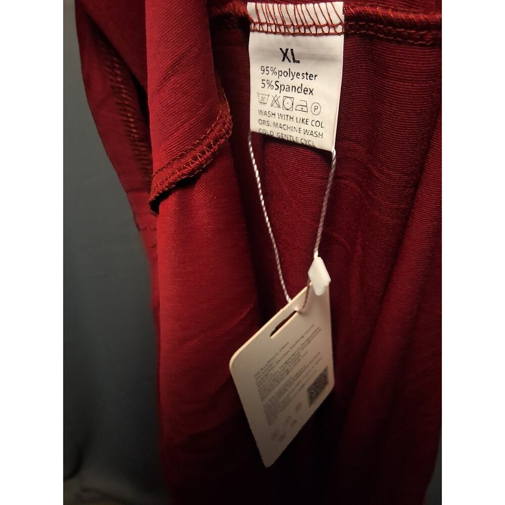 Plus Size Red Lace V Neck Surplice Maxi Dress with BELT XL EXTRA LARGE NWT - Picture 5 of 6